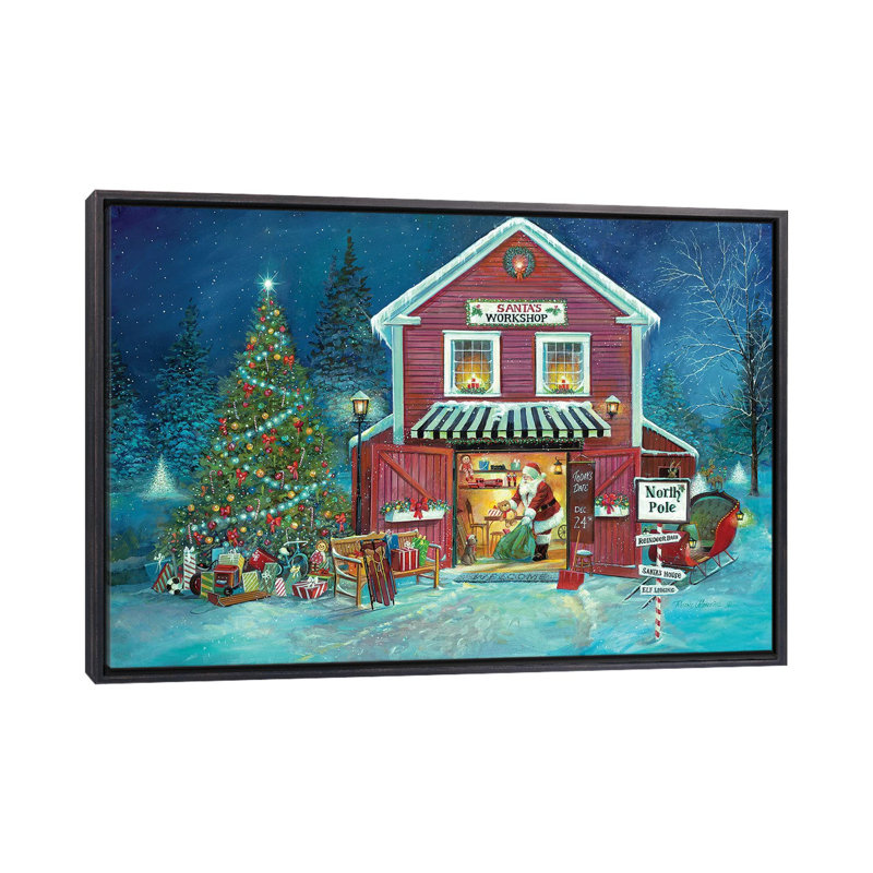 «Santa's Workshop» par Ruane Manning - reproduction d'art, Aucun mat, H 48 po x l 32 po x P 1,5 po