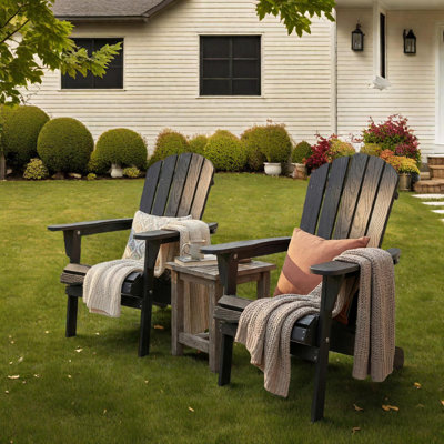 Chaise de patio pliante en bois Adirondack