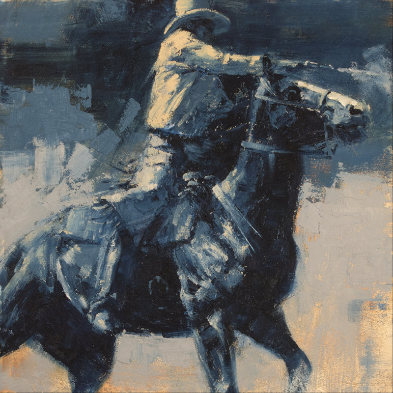 Mood Indigo IV by Julie T. Chapman - Wrapped Canvas Painting, 91cm H x 91cm W