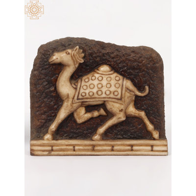  9" Marble Camel Figurine in Marble - Interior Decor