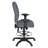 Regency Comfort Series High-Back Multifunctional Fabric Computer Task Chair with Adjustable Arms and Drafting Kit - Grey-823483725