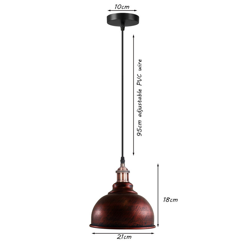 Barone 1 - Light Rustic Red Pendant