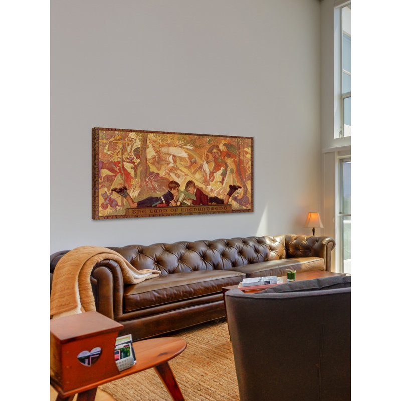 Reproduction d’art graphique sur toile tendue "The Land of" par Marmont Hill, H 18 po x l 36 po