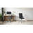 Bunjee Mid-Century Modern Fully Upholstered High Back Office Chair with Ribbed Back - Commercial Quality, Black-582422563-582422562