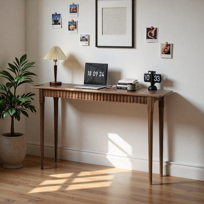 Walnut Narrow Strip Depth 15.74-inch Writing Desk