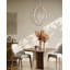 Lustre sphérique 6 lumières avec accents en fer forgé Bastian