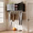 3-Door Wall Cabinet with Hanging Rod and Adjustable Shelf-1443300546