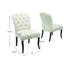 Chaise d'appoint rembourrée en lin capitonné Pangle-100640929