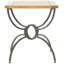 Table de bout à piédestal en bois massif Loreen