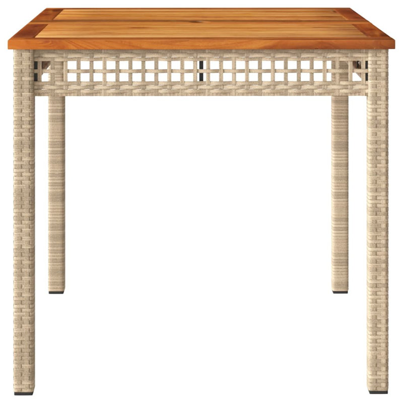 Swarthmore Metal Outdoor Dining Table , cm W cm D, Beige, 75cm H x 80cm W x 80cm D