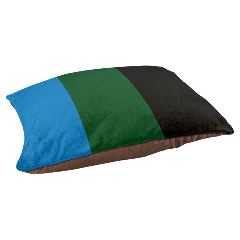 Coussin Milwaukee, Moyen (l 28 po x P 18 po x H 9,5 po), Bleu des Grands Lacs / vert de Good Land / noir