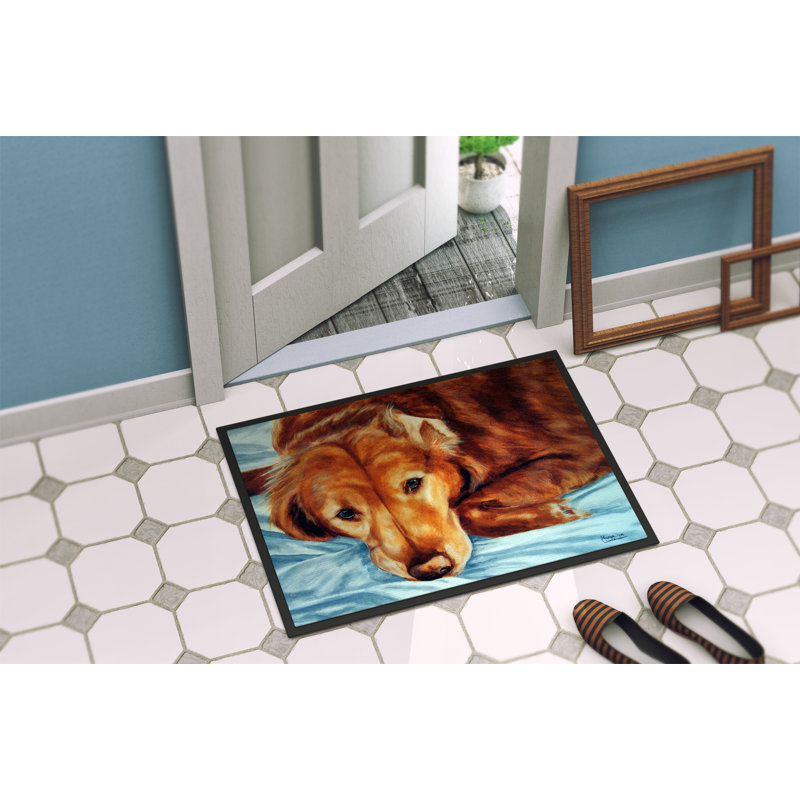 Tapis antidérapant Golden Retriever, Rectangle 2 pi x 3 pi