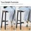 Tabouret de comptoir court 22,6 po Sayaan