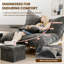 Chaise longue surdimensionnée, avec repose-pieds et coussin, causeuses, fauteuil à billes-887433727
