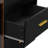 Modern Sideboard Buffet Cabinet Marble Sticker Tabletop And Amber-Yellow Tempered Glass Doors With Gold Metal Legs & Handles-1329929966