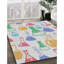 Tapis rouge/jaune/vert à motifs Dacheng-1092945638