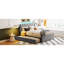 Lit plateforme tapissier avec lit gigogne double Teddy-129523194-129523196