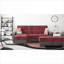 Repose-pieds convertible avec rangement en microfibre de polyuréthane rouge / noir bourgogne pour les studios Dortoirs | Bois | Noyer brun