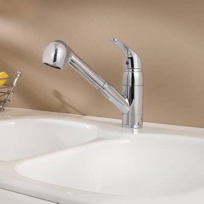 Pfirst Series Pull Out Single Handle Kitchen Faucet with Accessories