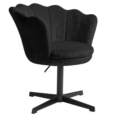 Melissa Swivel Vanity Chair with Beautiful Seashell Design, 360 Degree Swivel and Adjustable Height by Mercer41