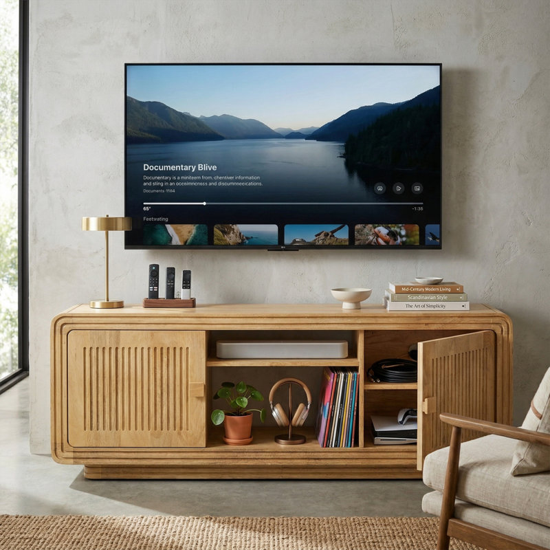 Elm Home And Garden Hudson Solid Mango Wood TV Unit
