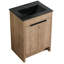 Meuble-lavabo autoportant. Évier en céramique noire, portes à fermeture douce, poignée en métal, tablette réglable. Contreplaqué 24 po avec évier. Base d'armoire à 2 armoires-1671551623