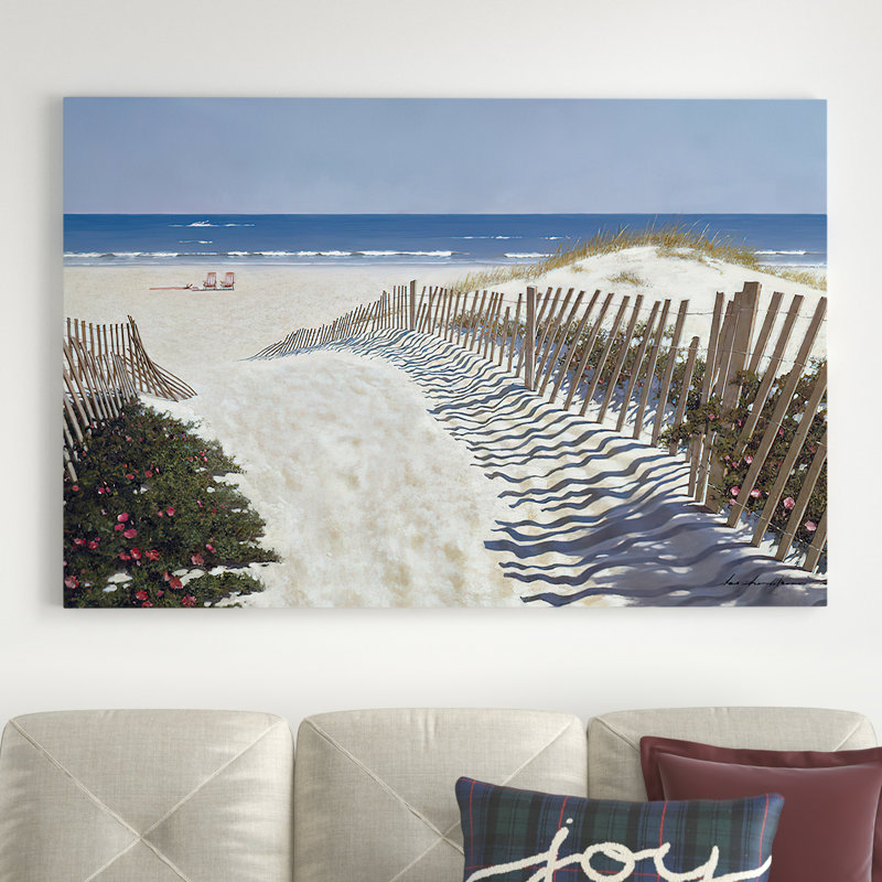 " Walk To The Beach " by Zhen-Huan Lu, 40" H x 60" W, Wrapped Canvas, No Frame