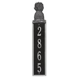 Pineapple Personalized Vertical 4-Line Wall Address Plaque