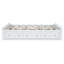 Structure de lit plateforme en bois grand format avec 6 tiroirs, blanc-747991100