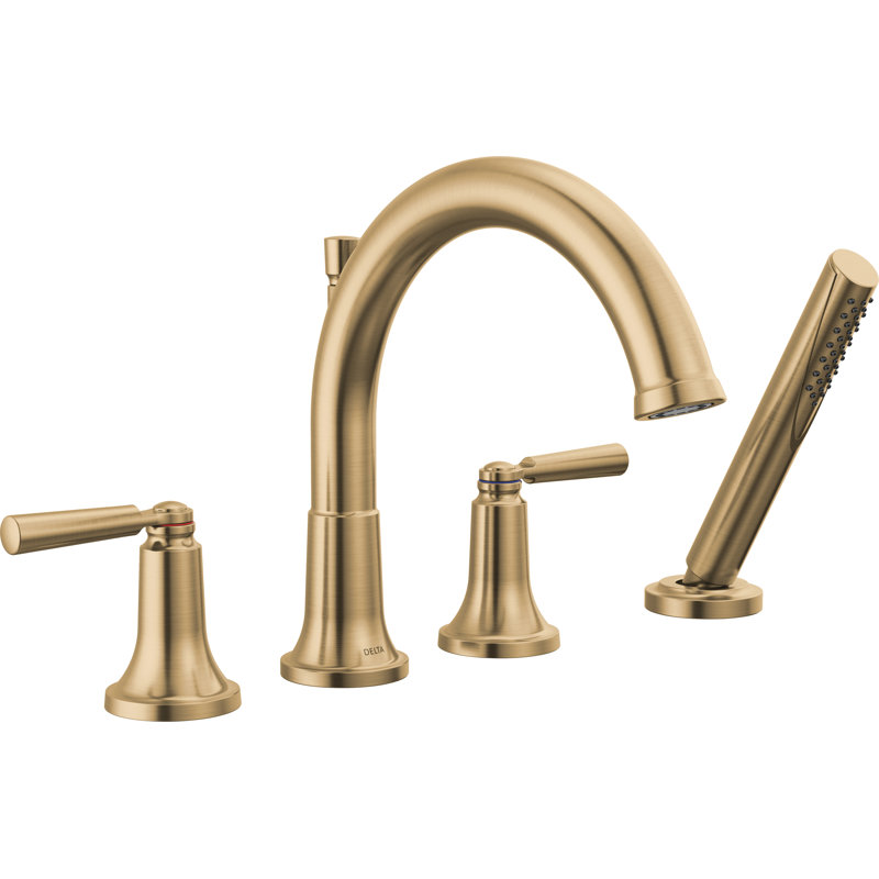 Garniture de baignoire romaine SAYLOR ™, Champagne champagne, Avec douche à main