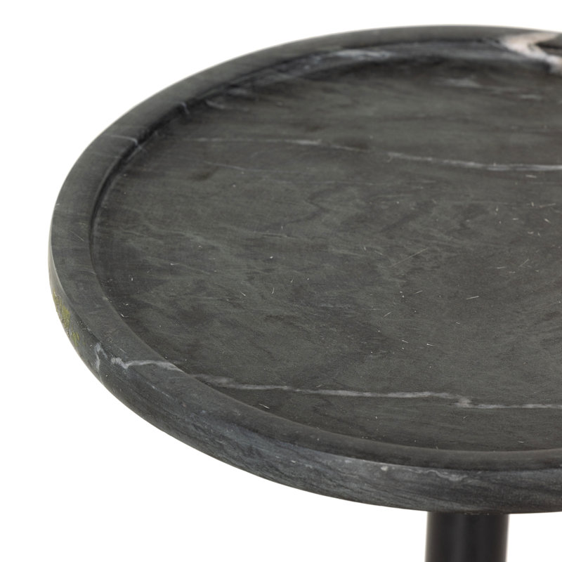 Viola Marble End Table, Black