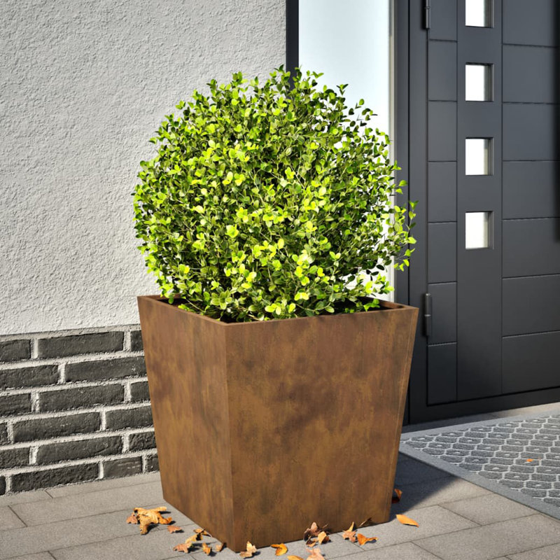Pot de fleurs de jardin brun, 1, Brun, H 19,7 po x l 19,7 po x P 19,7 po