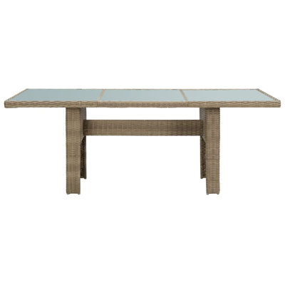 Alt Rectangular Wicker Outdoor Dining Table , 200cm cm W 100cm cm D