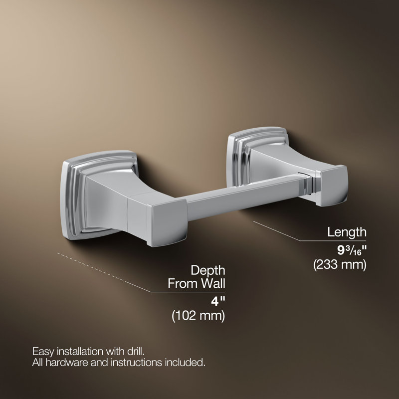 Riff Pivoting Toilet Paper Holder, Chrome