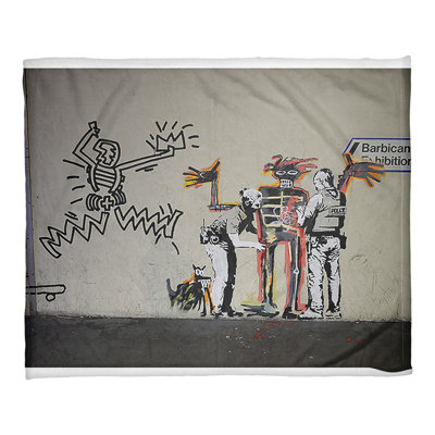 Banksy Sewn Throw Blanket