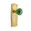 Prairie Plate with Decorative Keyhole and Crystal Emerald Door Knob-228769581