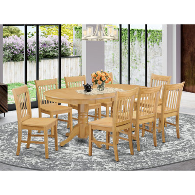 Kapteyn Butterfly Leaf Rubberwood Solid Wood Dining Set by Alcott Hill