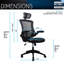 Fauteuil de direction moderne haut dossier en filet avec appui-tête et accoudoirs rabattables Techni Mobile-1544792259