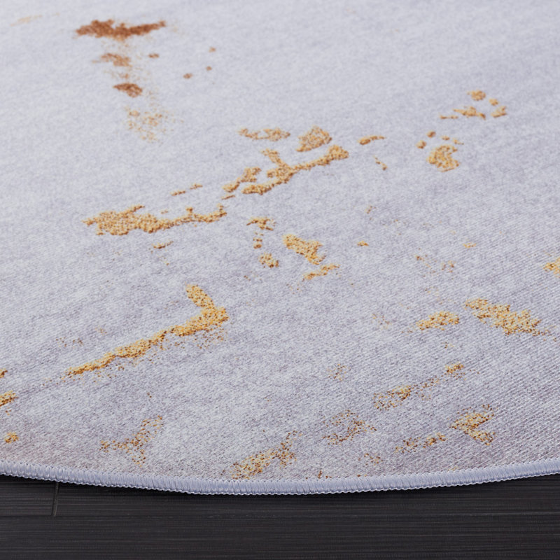 Tacoma Performance Machine Washable Abstract Rug, Round 6'