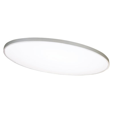 Ideal - 32'' Oval LED Flush Mount - Satin Nickel