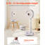 Ventilateur oscillant portatif et pliable 10 pouces, 3 piles en 1 avec télécommande, ventilateur de bureau / table silencieux, 9 vitesses, rotation automatique gauche / droite à 90 degrés, pour la maison, le bureau