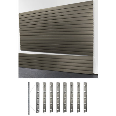 60" H X 96" W Heavy Duty Slatwall Case W/ Install Strips