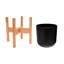 Lisbon Indoor Plant Pot with Wooden Stand-245950885-245950887