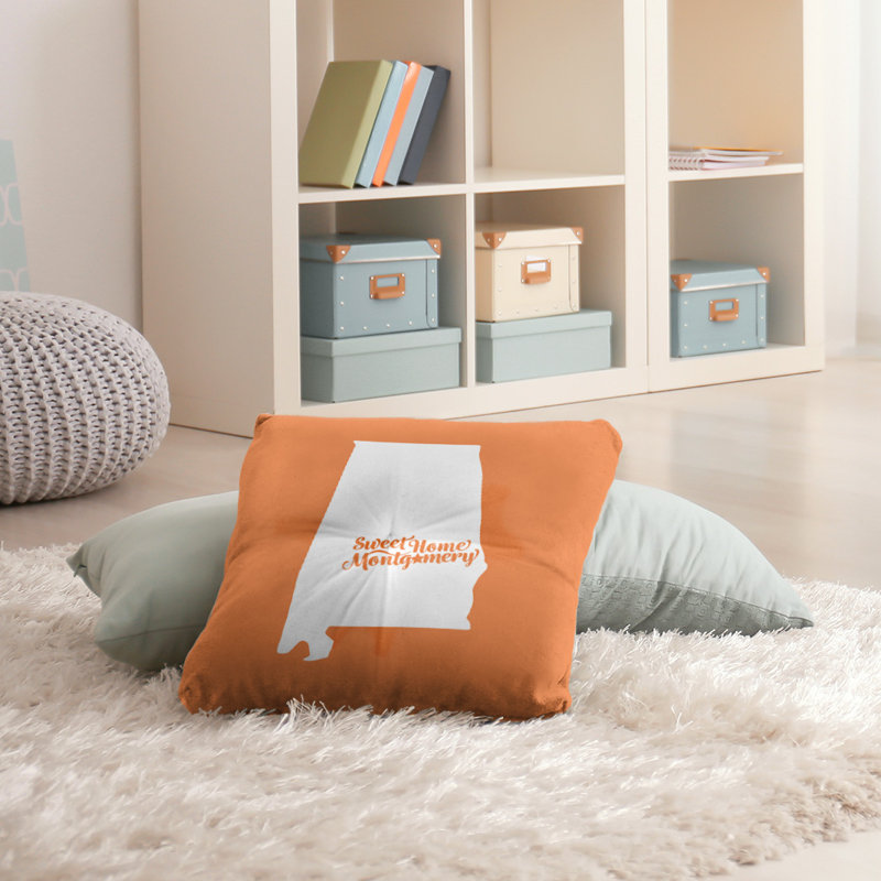Housse de coussin et insert, H 26 po x l 26 po, Orange, Montgomery