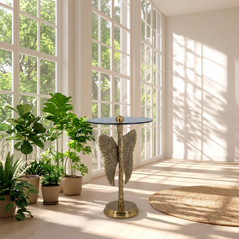 Glass Top End Table