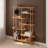 Oslo Solid Wood Bookcase, Tall Open Storage Bookshelf for Living Room and Library