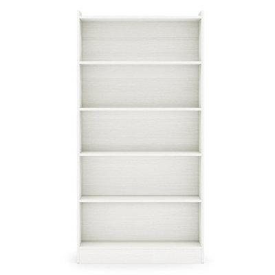 Bibliothèque blanche 70,87 "à 6 niveaux avec rangement pour le salon, le bureau, la chambre à coucher