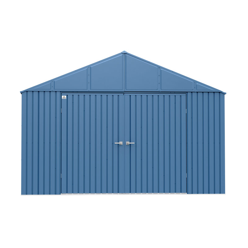 Elite 12' x 12' Blue Grey Steel Storage Shed Kit