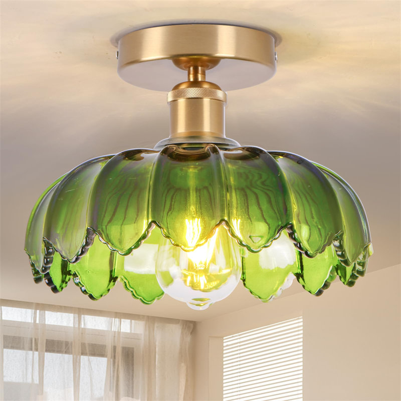 Glass Semi Flush Mount