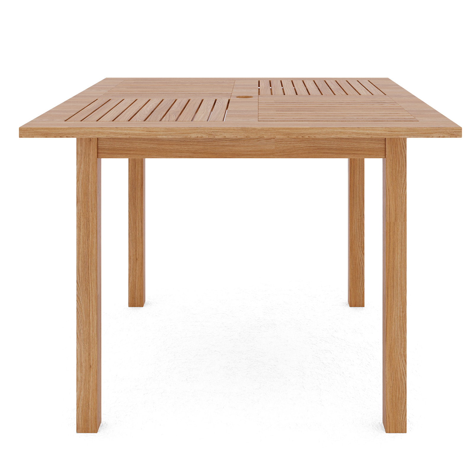 Flem 39" Teak Patio Dining Set, White